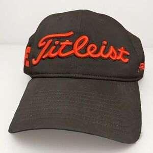 Titleist FJ Pro V1 Black Red Golf StrapBack Hat Cap
